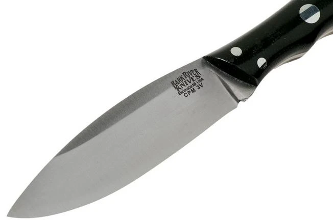 Bark River Lil’ Canadian CPM 3V Black Canvas Micarta Fixed Knife 5 Bark River Lil’ Canadian CPM 3V Black Canvas Micarta Fixed Knife - Image 3