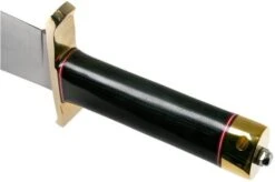 Bark River V-44 Bowie A2 Black Canvas Micarta, Brass Double Quillion, Bowie-knife -Victorinox || Böker || DMT Sales BRK08 231BKC BDQ 04 bark river knives