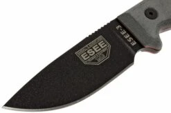 ESEE Model 3 Black Blade, Grey Handle 3P-MB-B With Sheath + Clip And MOLLE-back -Victorinox || Böker || DMT Sales EE ESEE 3P MB B 02 esee knives model 3 ee esee 3p mb b d2