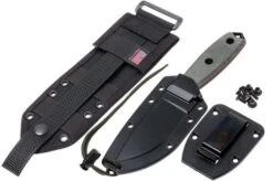 ESEE Model 3 Black Blade, Grey Handle 3P-MB-B With Sheath + Clip And MOLLE-back -Victorinox || Böker || DMT Sales EE ESEE 3P MB B 07 esee knives model 3 ee esee 3p mb b 07