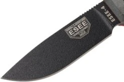 ESEE Model 4 Black Blade, Grey Handle 4P-MB With Coyote Sheath + Clip And MOLLE-back -Victorinox || Böker || DMT Sales EE ESEE 4P MB 03 esee knives ee esee 4p mb 03
