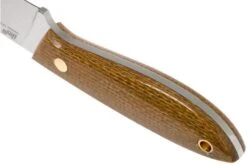 Brisa Bobtail 80 Mustard Micarta Handle, 12C27, Leather Sheath 9952 -Victorinox || Böker || DMT Sales ENZ 9952 04 enzo knives