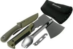Gerber Pack Hatchet, Spine Fixed Knife & Devour Spork Box EFS -Victorinox || Böker || DMT Sales GE1052480 03 gerber