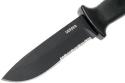 Gerber Prodigy Fixed Blade Black Serrated 22-01121 Fixed Knife -Victorinox || Böker || DMT Sales GE22 01121 03 gerber ge22 01121 03