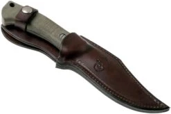 Rick Hinderer Ranch Bowie Green Canvas Micarta, DLC Stonewashed, Bowie Knife -Victorinox || Böker || DMT Sales HRK TRB DLC GM 07 rick hinderer knives