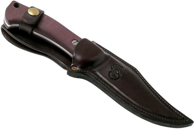 Rick Hinderer Ranch Bowie Burgundy Canvas Micarta, Stonewashed, Bowie Knife 9 Rick Hinderer Ranch Bowie Burgundy Canvas Micarta, Stonewashed, Bowie Knife - Image 7