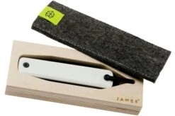The James Brand Ellis, White G10 + Black Pocket Knife -Victorinox || Böker || DMT Sales JAKELLG10W 07 the james brand