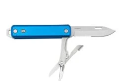 The James Brand The Ellis Scissors, Cerulean, Aluminum Serrated, Pocket Knife