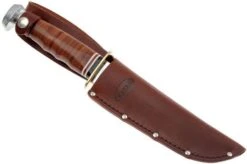 KA-BAR Marine Hunter 1235 Leather Handle, Leather Sheath -Victorinox || Böker || DMT Sales KA1235 06 ka bar ka1235 06