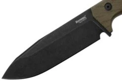 Lionsteel T6 Old Black, Green Canvas Micarta T6B-CVG Fixed Knife -Victorinox || Böker || DMT Sales LI T6B CVG 03 lionsteel