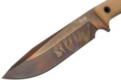 TRC Knives Apocalypse, Elmax Apocalypse Finish 2022 Biohazard Edition, Natural Canvas Micarta, Survival Knife -Victorinox || Böker || DMT Sales TI AP NM APO 03 trc knives