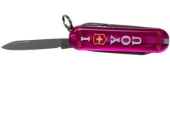 Victorinox Classic ‘The Gift’, I Love You, Translucent Pink 0.6233.T855 Swiss Pocket Knife -Victorinox || Böker || DMT Sales VT0 6223 T855 03 victorinox