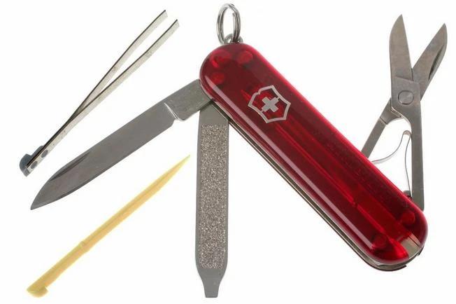Victorinox Classic SD Translucent Red 0.6223.T Swiss Pocket Knife 4 Victorinox Classic SD Translucent Red 0.6223.T Swiss Pocket Knife - Image 2