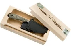 White River Knives M1 Caper Black & OD Linen Micarta Fixed Knife, Kydex Sheath -Victorinox || Böker || DMT Sales WRCPR LBO 08 white river knives